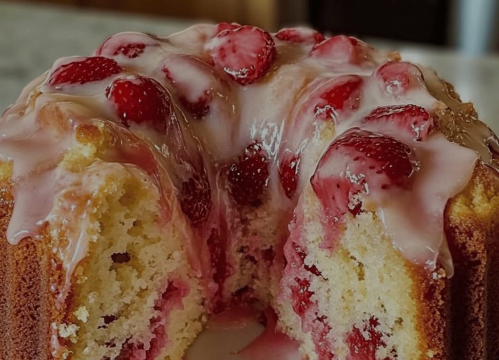 Strawberry Swirl Cream Cheese Pound Cake – Cook For You