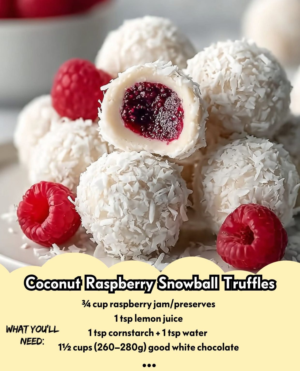 Coconut Raspberry Snowball Truffles – Cook For You
