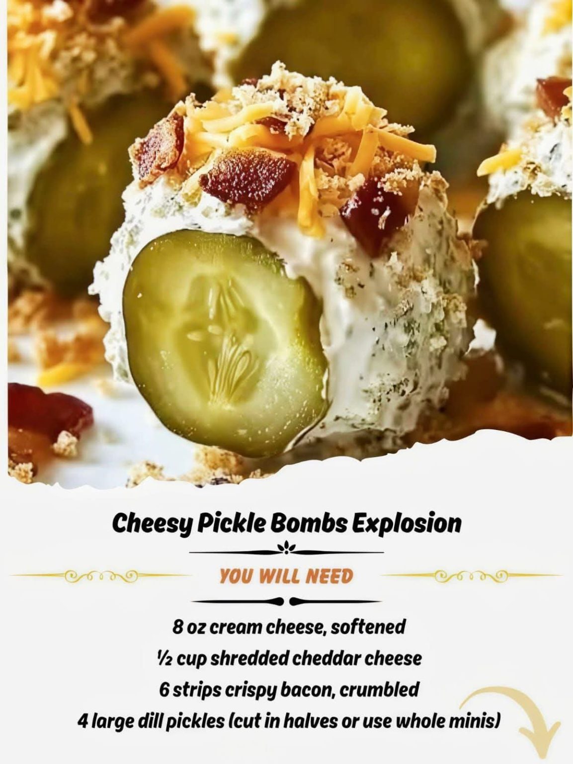 Cheesy Pickle Bombs Explosion – Cook For You