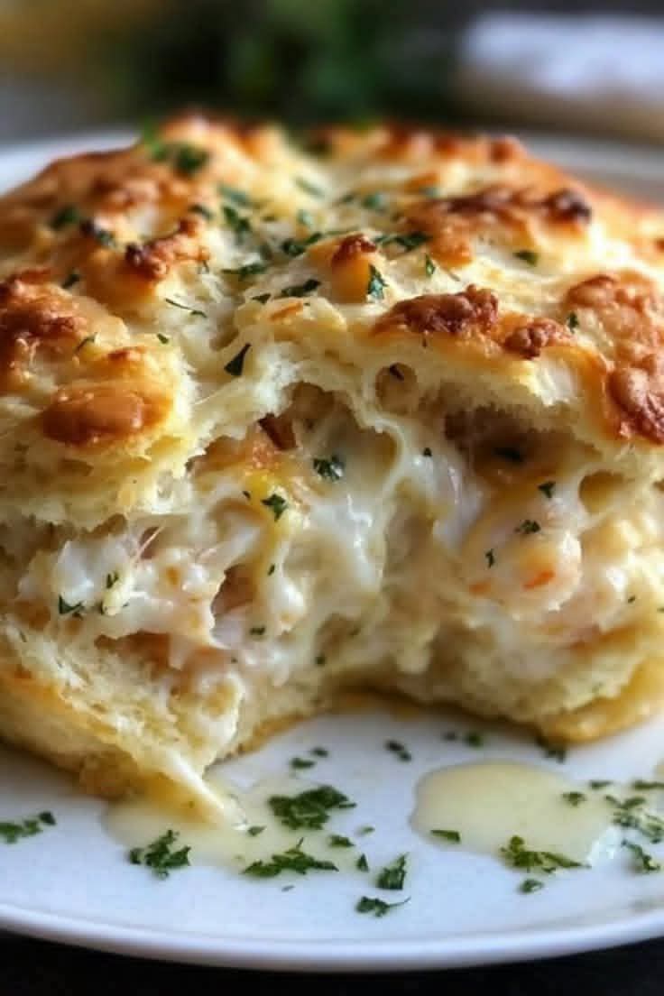 Crab Biscuits with Lemon Butter – Easy Savory Drop Biscuits